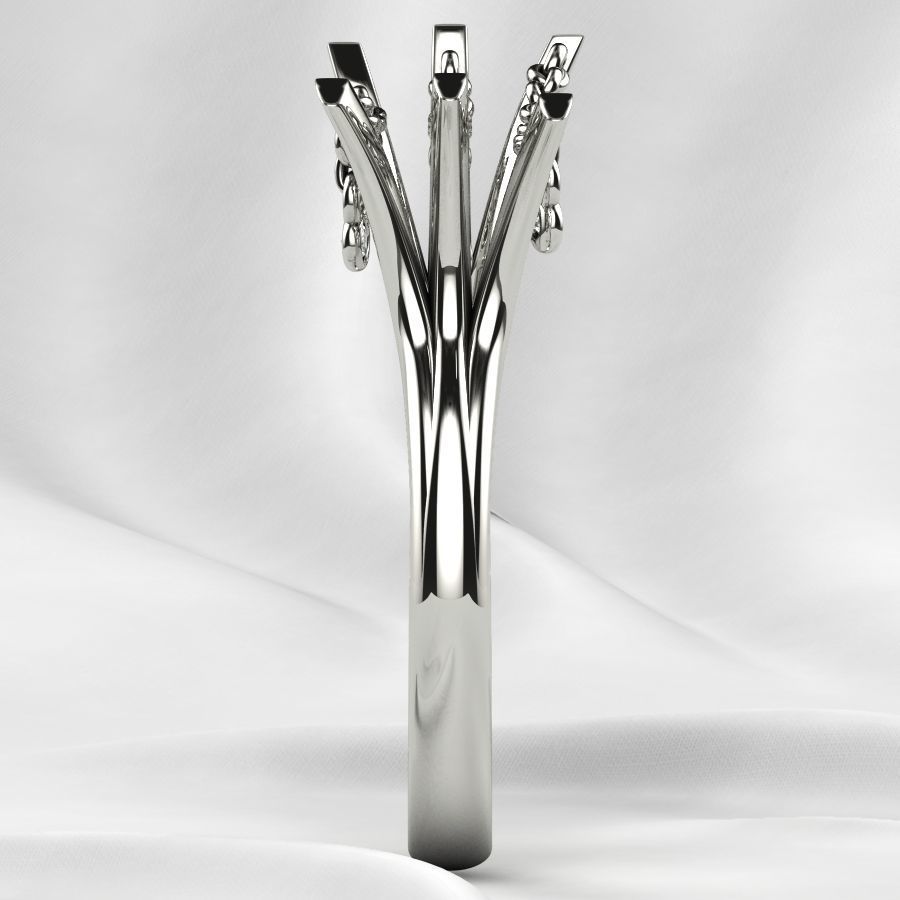 Unique Design Open Gold Ring 3D print model_19