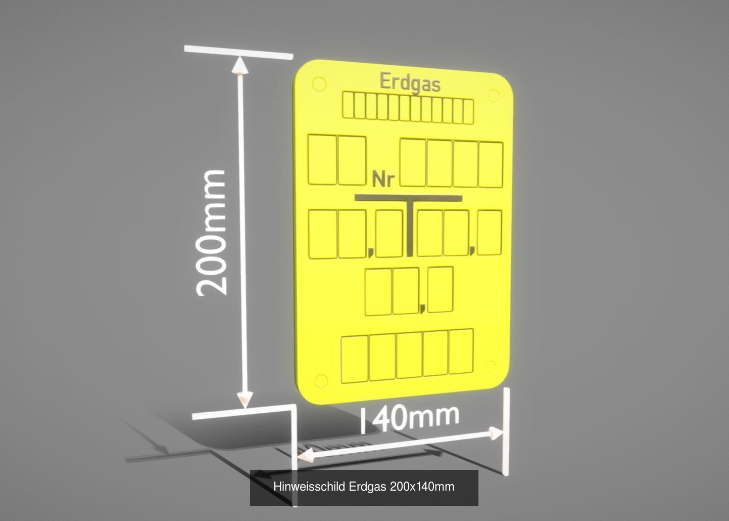 Hinweisschilder in 200x140mm und 200x250mm 3D Model Collection_21