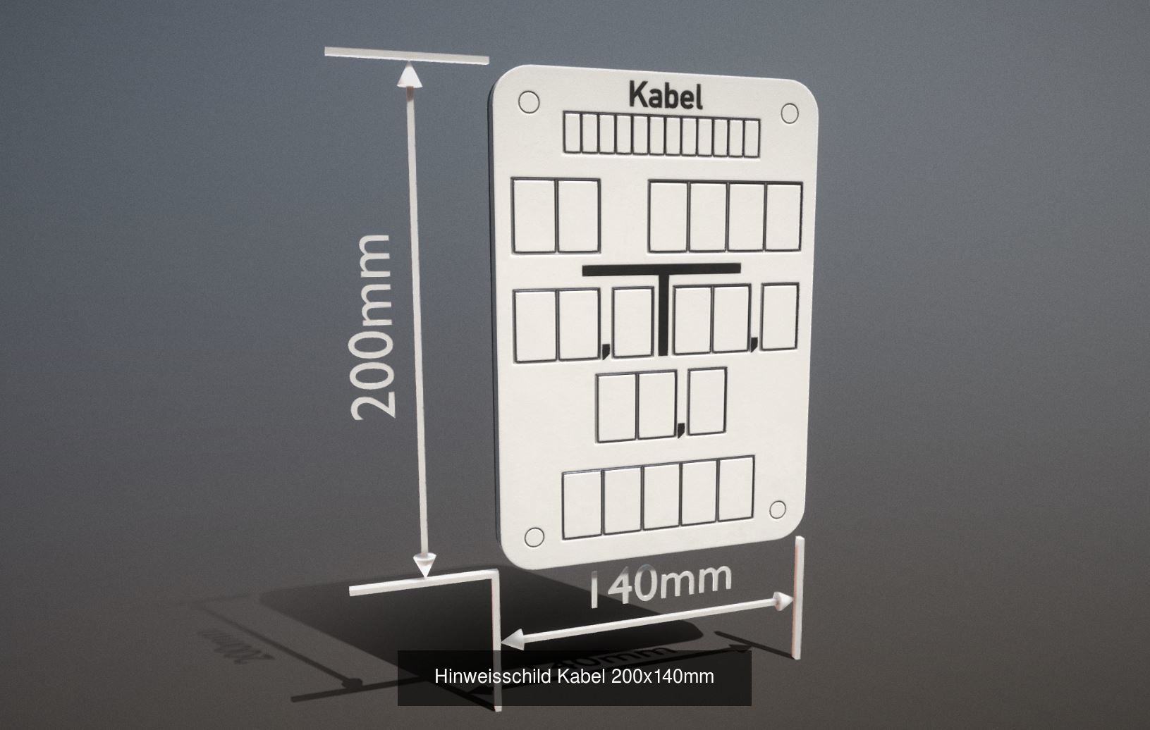 Hinweisschilder in 200x140mm und 200x250mm 3D Model Collection_16