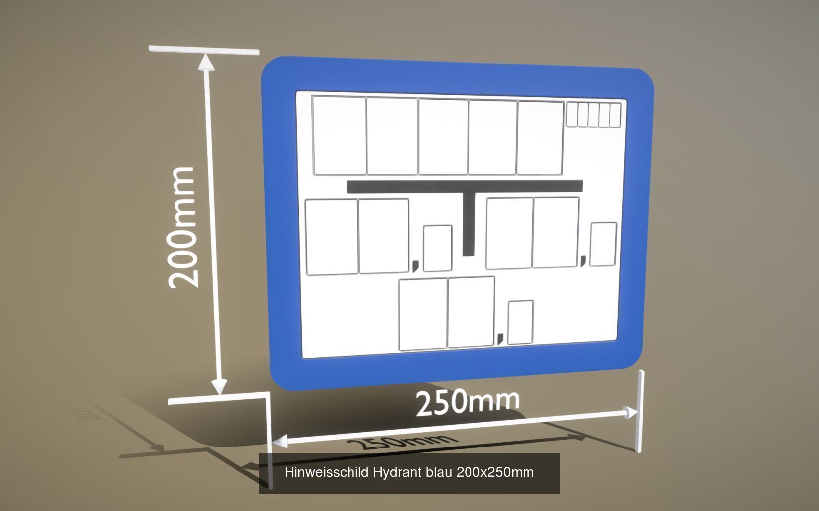 Hinweisschilder in 200x140mm und 200x250mm 3D Model Collection_19