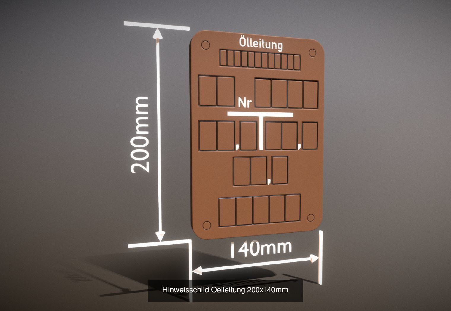 Hinweisschilder in 200x140mm und 200x250mm 3D Model Collection_15