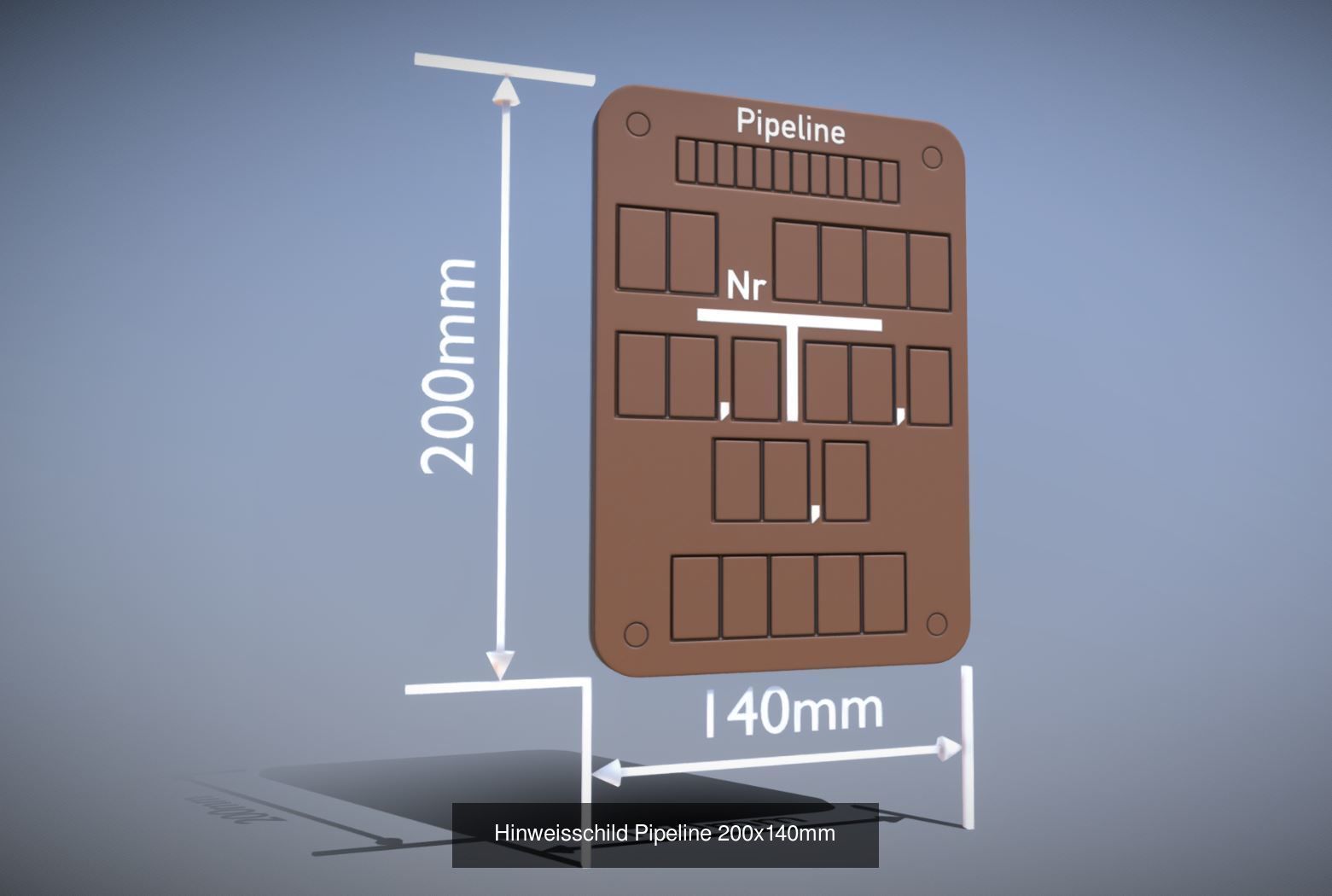 Hinweisschilder in 200x140mm und 200x250mm 3D Model Collection_14