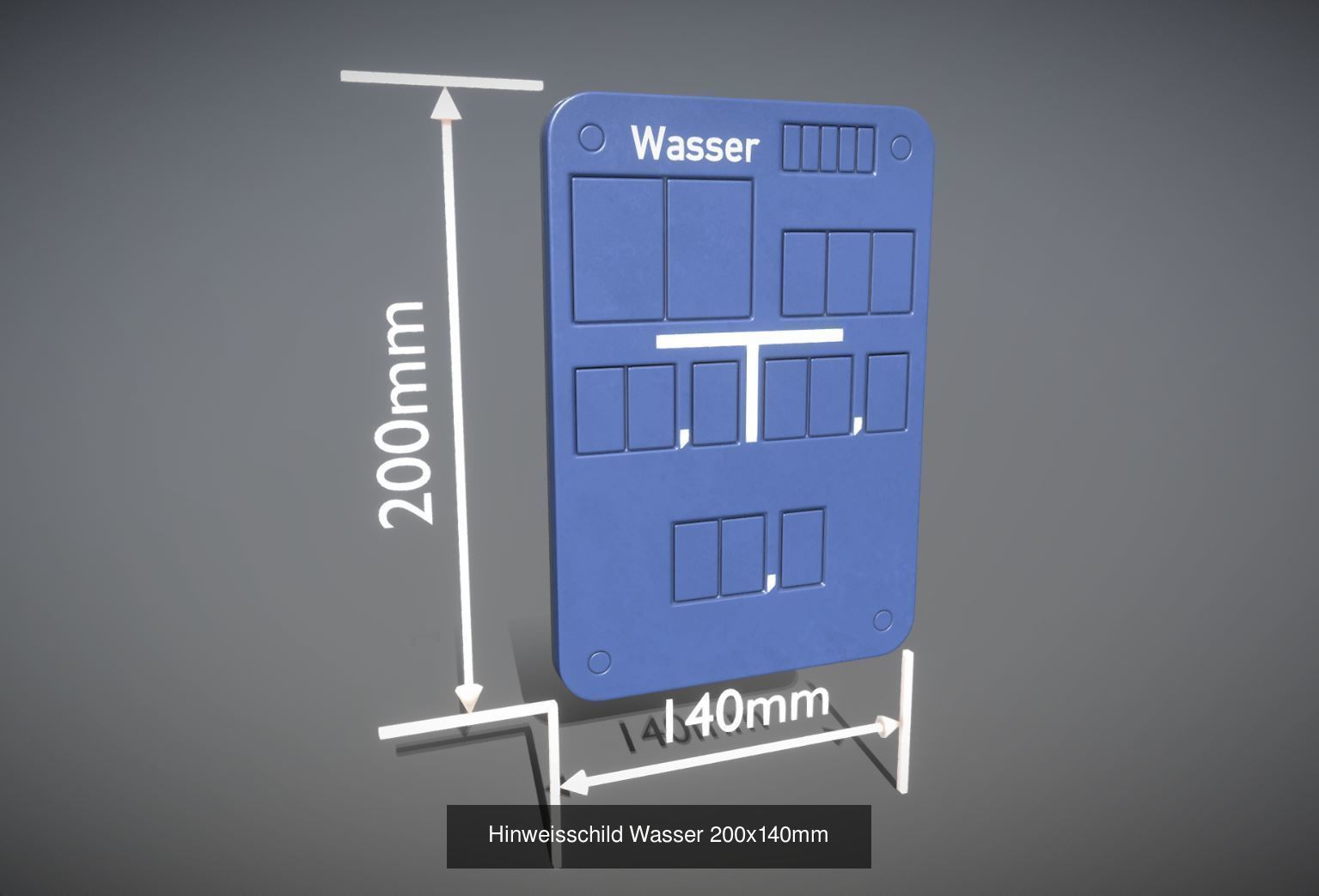 Hinweisschilder in 200x140mm und 200x250mm 3D Model Collection_12