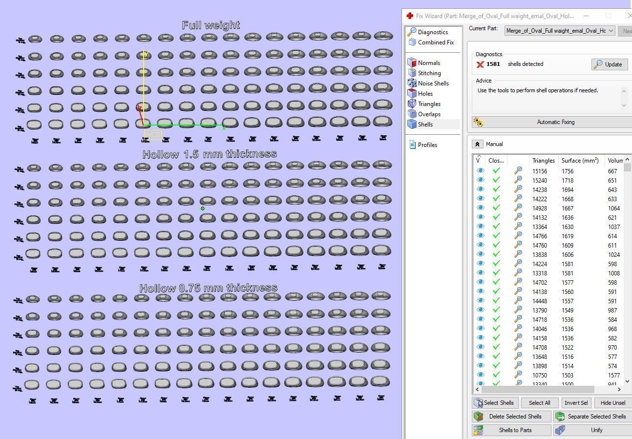 Signet rings set ROUNDED SQUARE top 3D print model_1