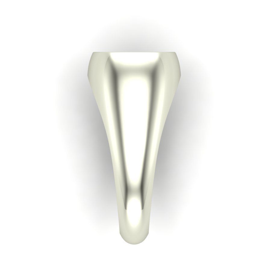 Signet rings set ROUNDED SQUARE top 3D print model_3