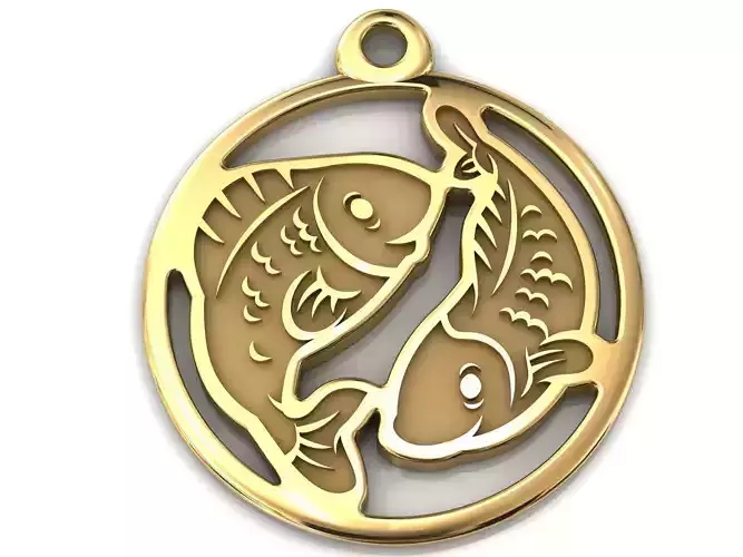 Pisces Zodiac Pendant Charm