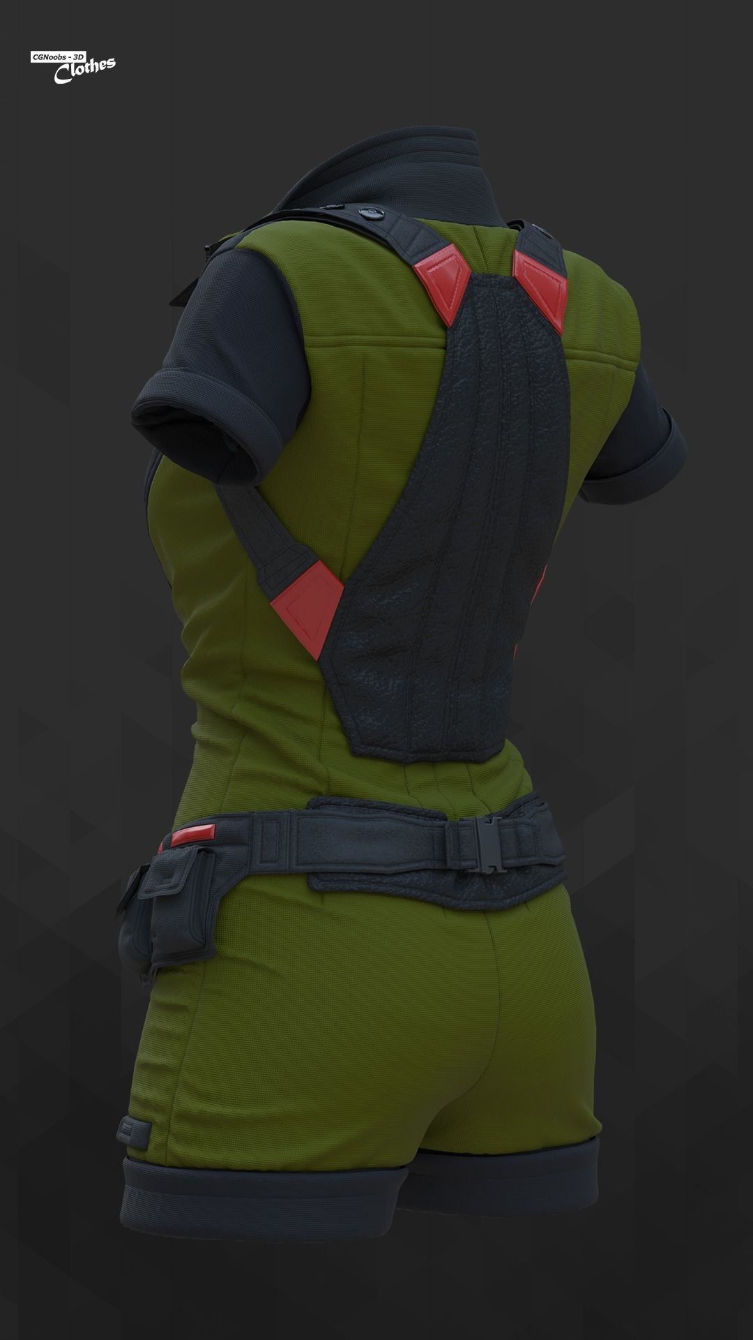 Sci-Fi Fantasy Wear 04 Female - 69 Marvelous Designer and Clo3D 3D model_5