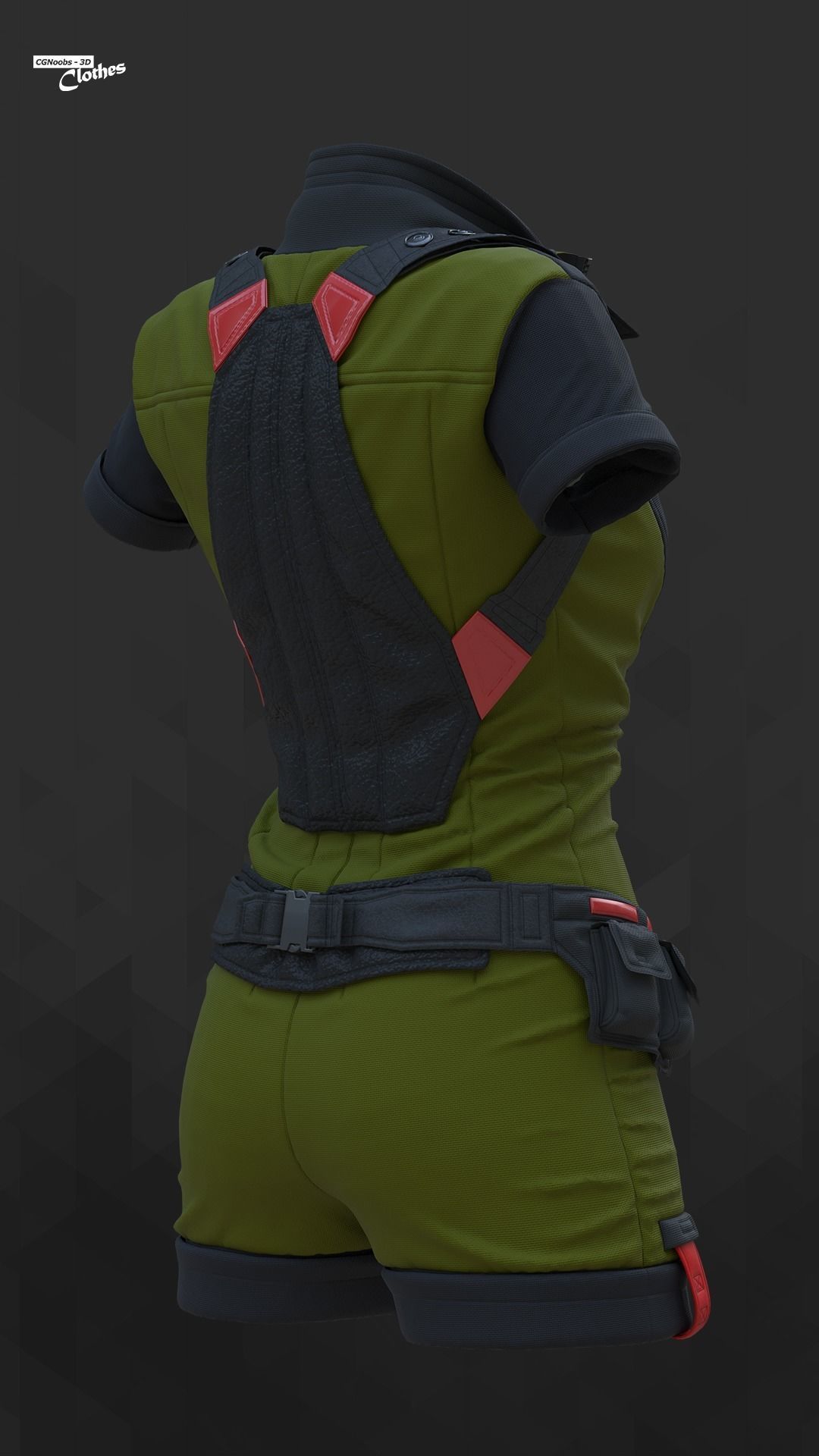 Sci-Fi Fantasy Wear 04 Female - 69 Marvelous Designer and Clo3D 3D model_7