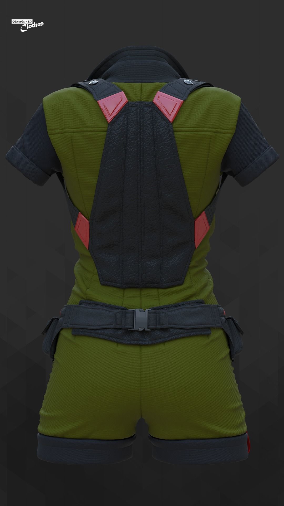 Sci-Fi Fantasy Wear 04 Female - 69 Marvelous Designer and Clo3D 3D model_4