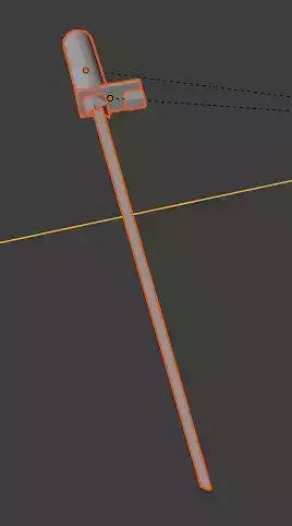 Metal sword with wooden handle