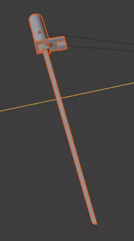 Metal sword with wooden handle 3D model_0