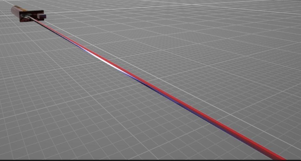 Metal sword with wooden handle 3D model_1