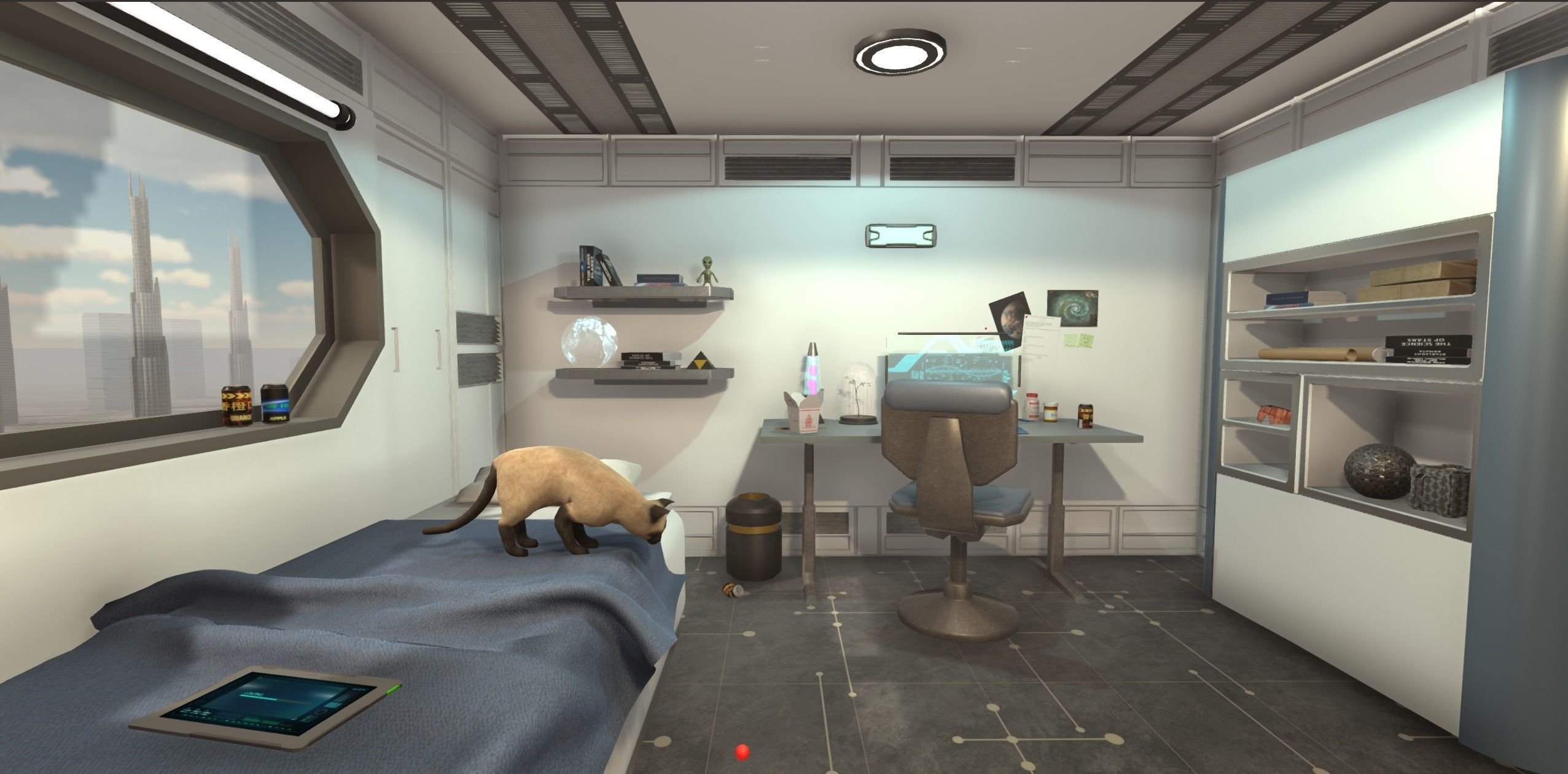 Sci-Fi Room Low-poly 3D model_7