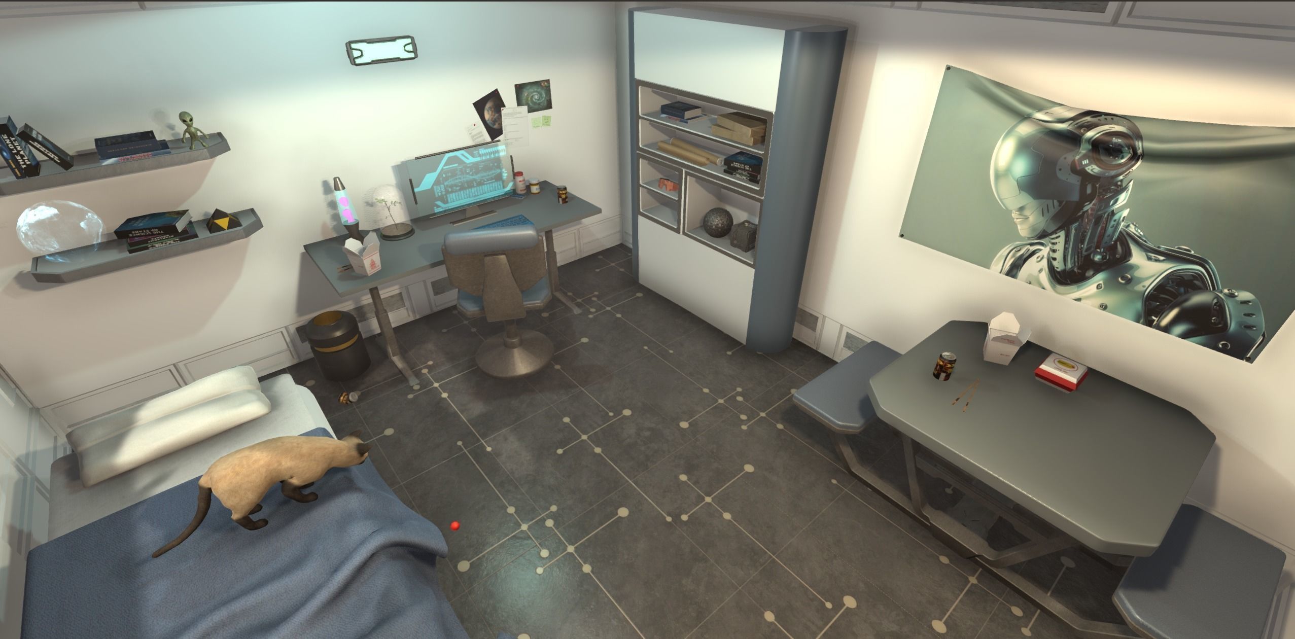 Sci-Fi Room Low-poly 3D model_8