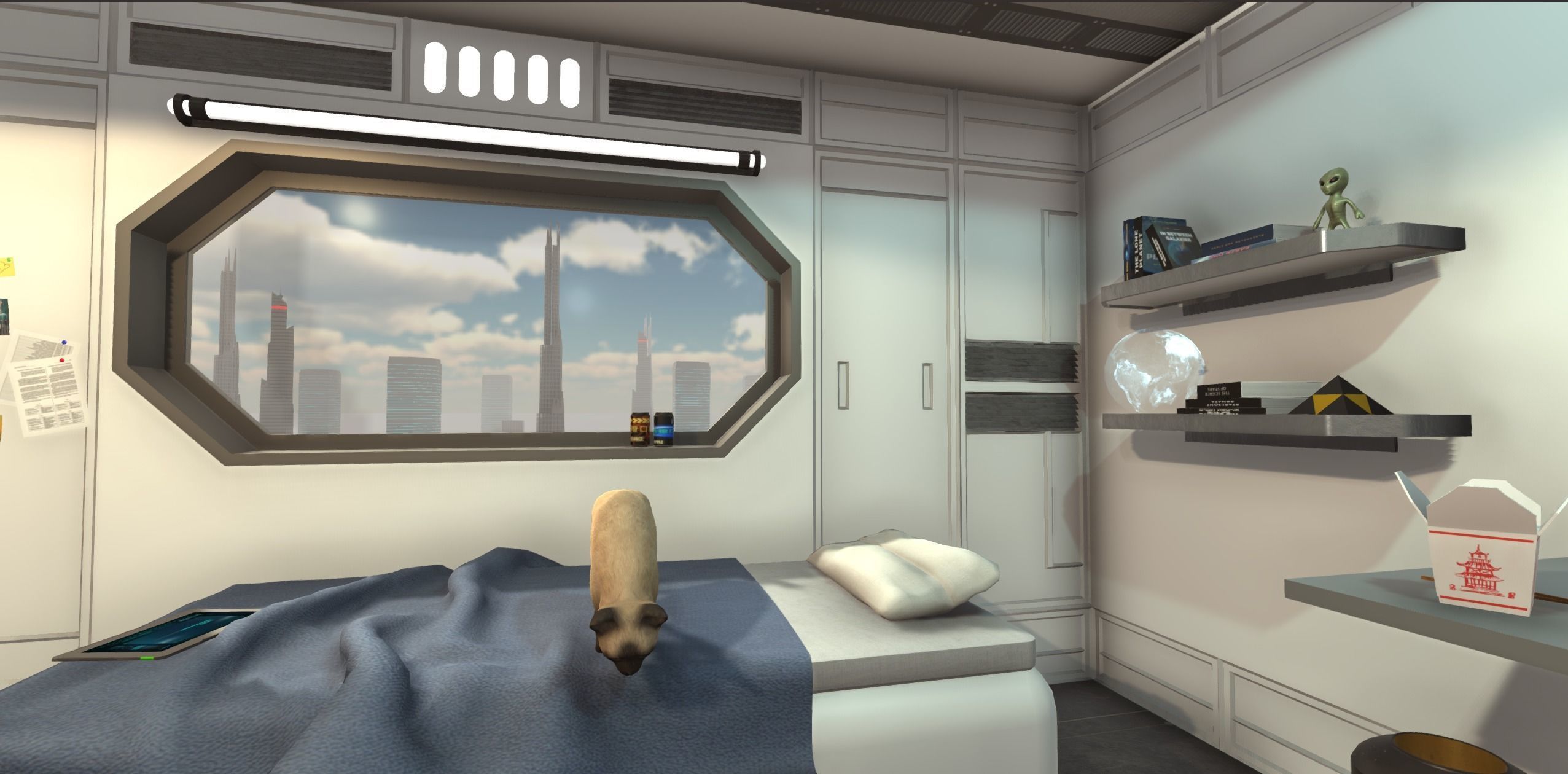 Sci-Fi Room Low-poly 3D model_10