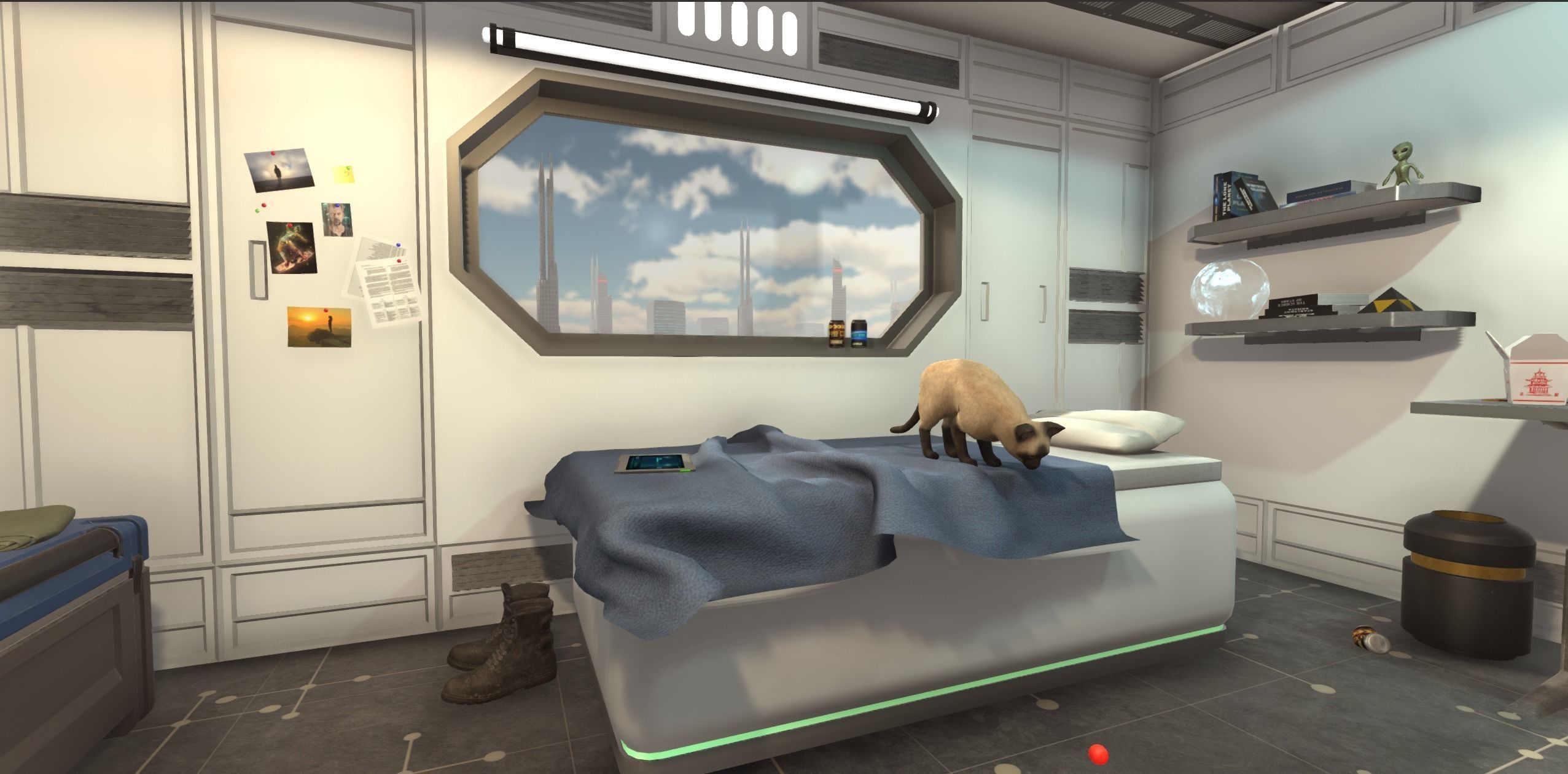 Sci-Fi Room Low-poly 3D model_3