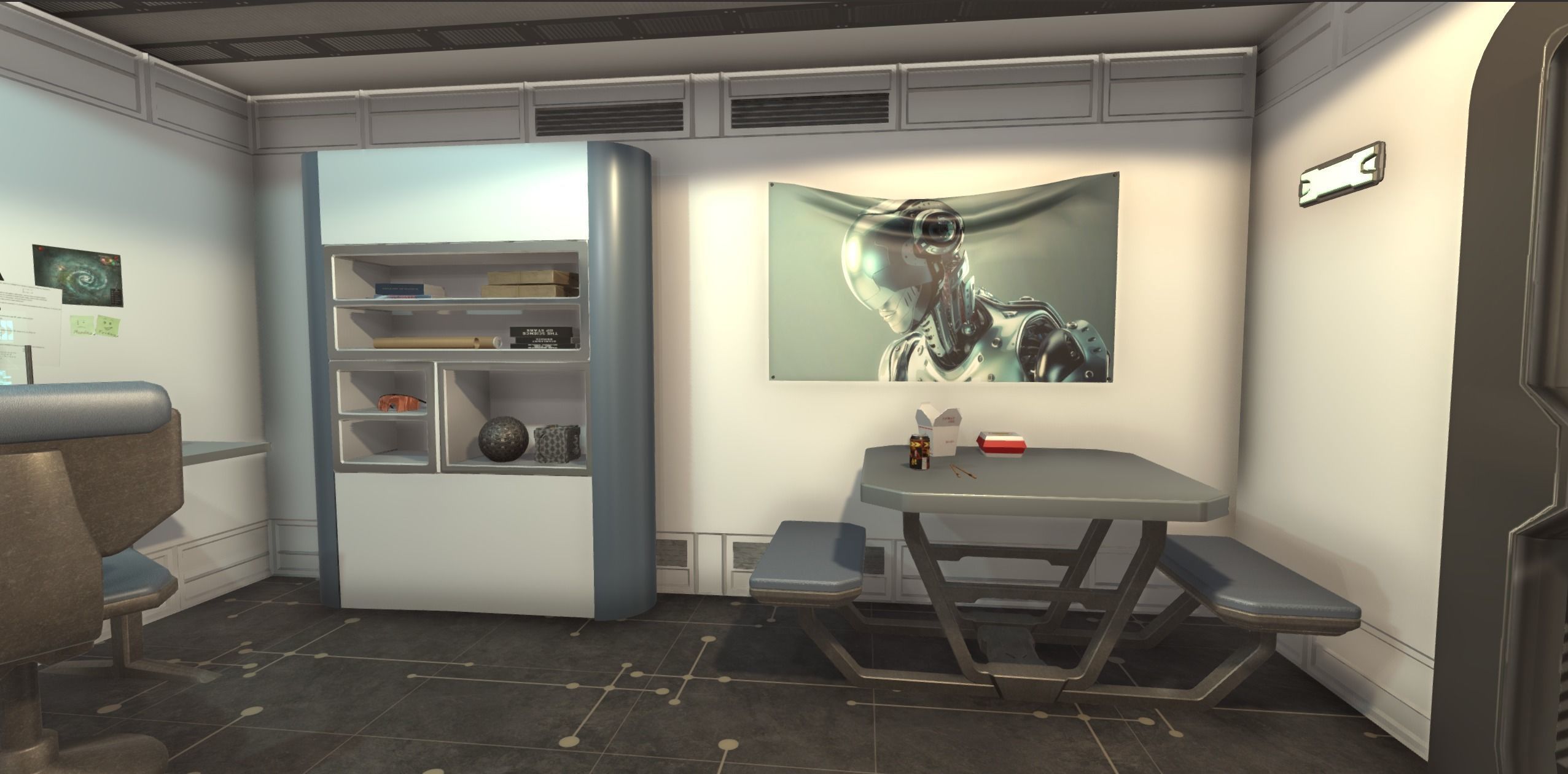 Sci-Fi Room Low-poly 3D model_6