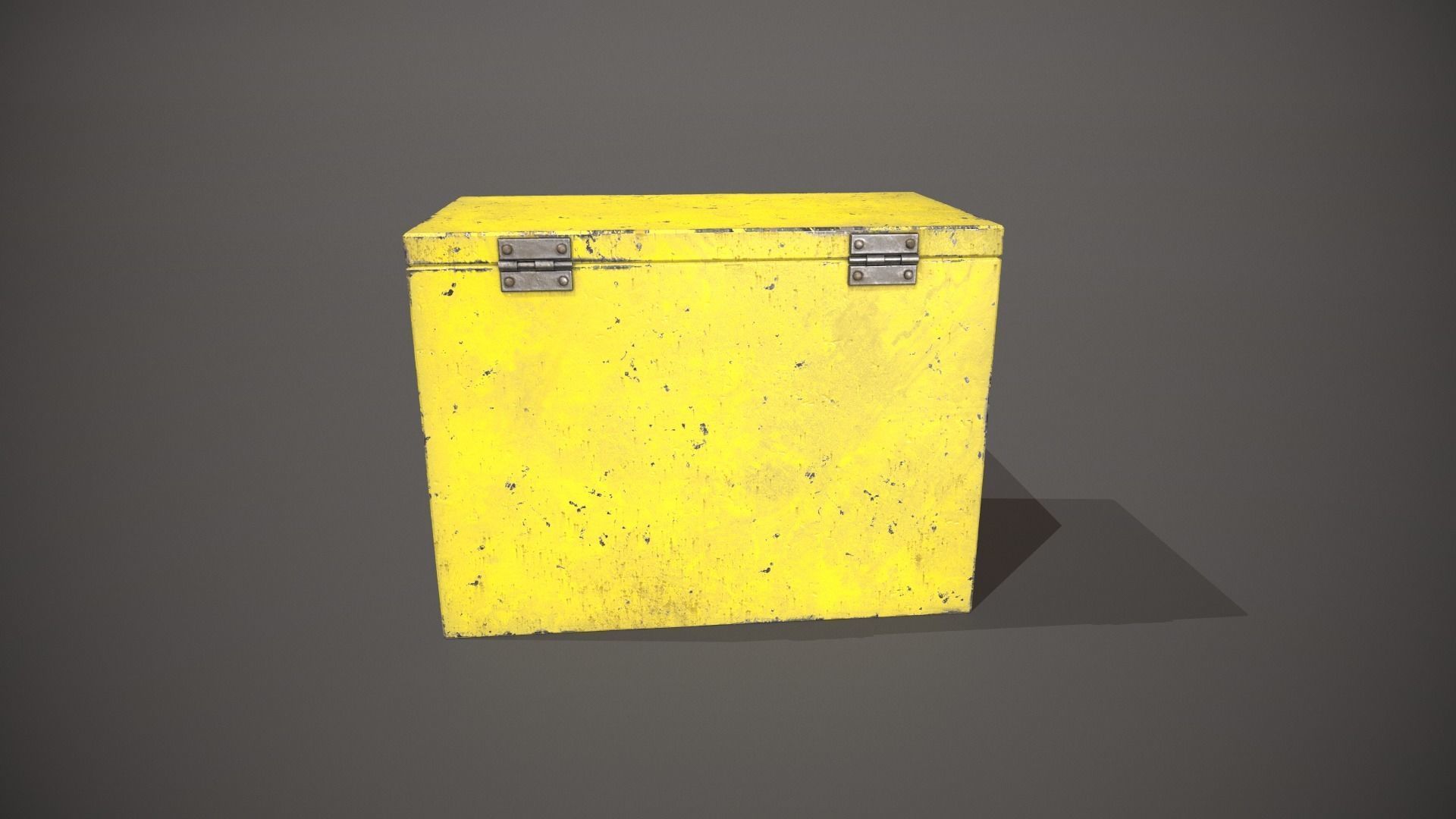 Yellow Tool Chest Low-poly 3D model_5