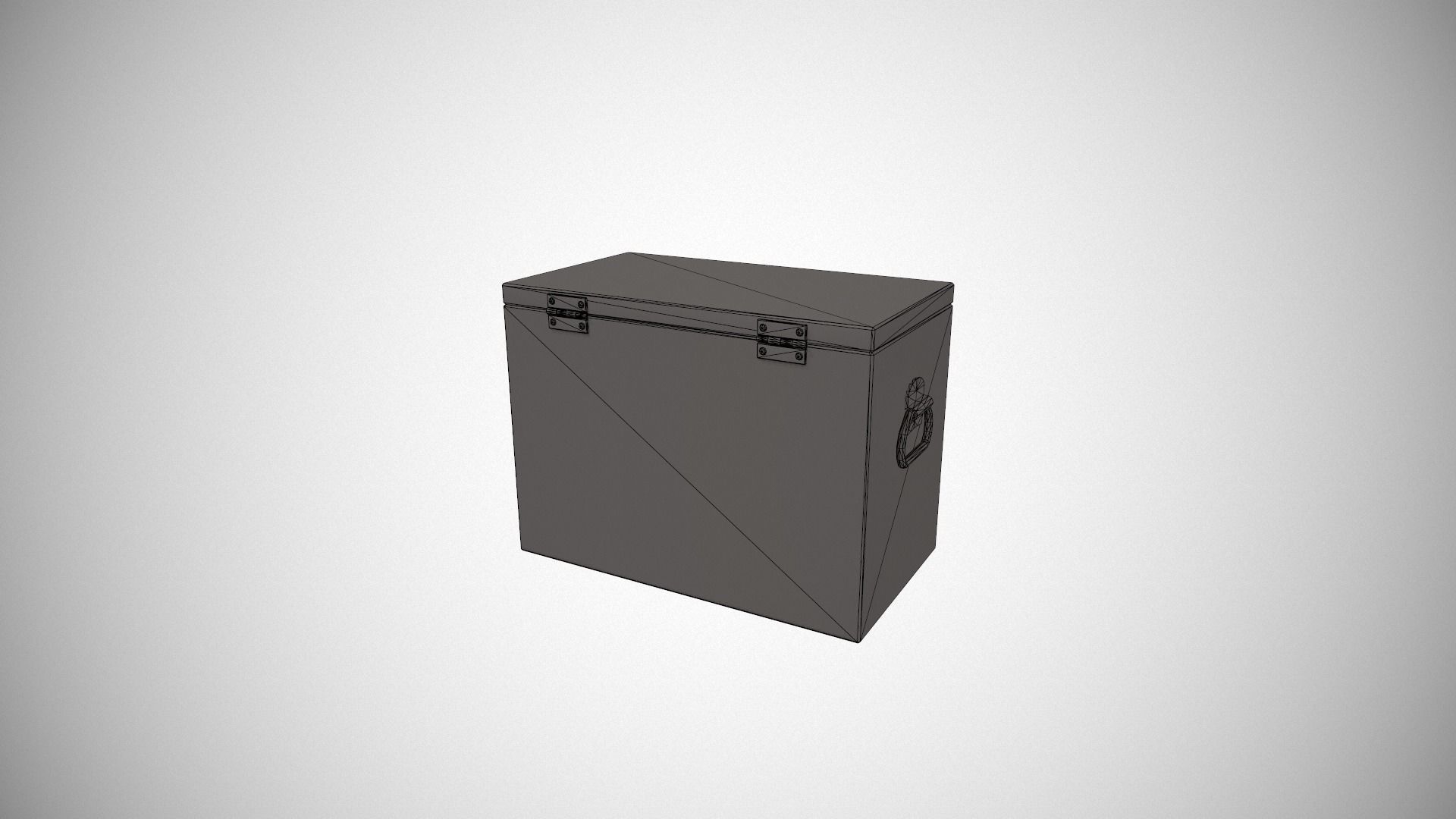 Yellow Tool Chest Low-poly 3D model_17