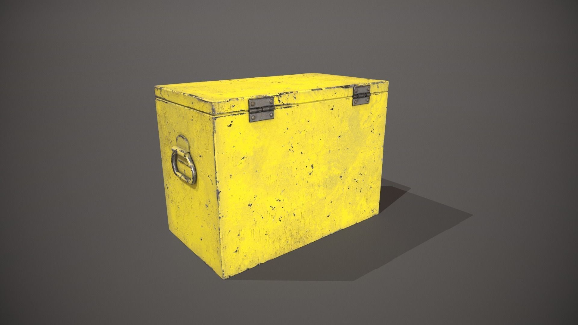 Yellow Tool Chest Low-poly 3D model_6