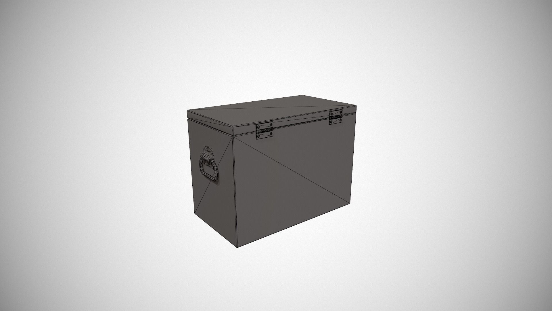 Yellow Tool Chest Low-poly 3D model_19
