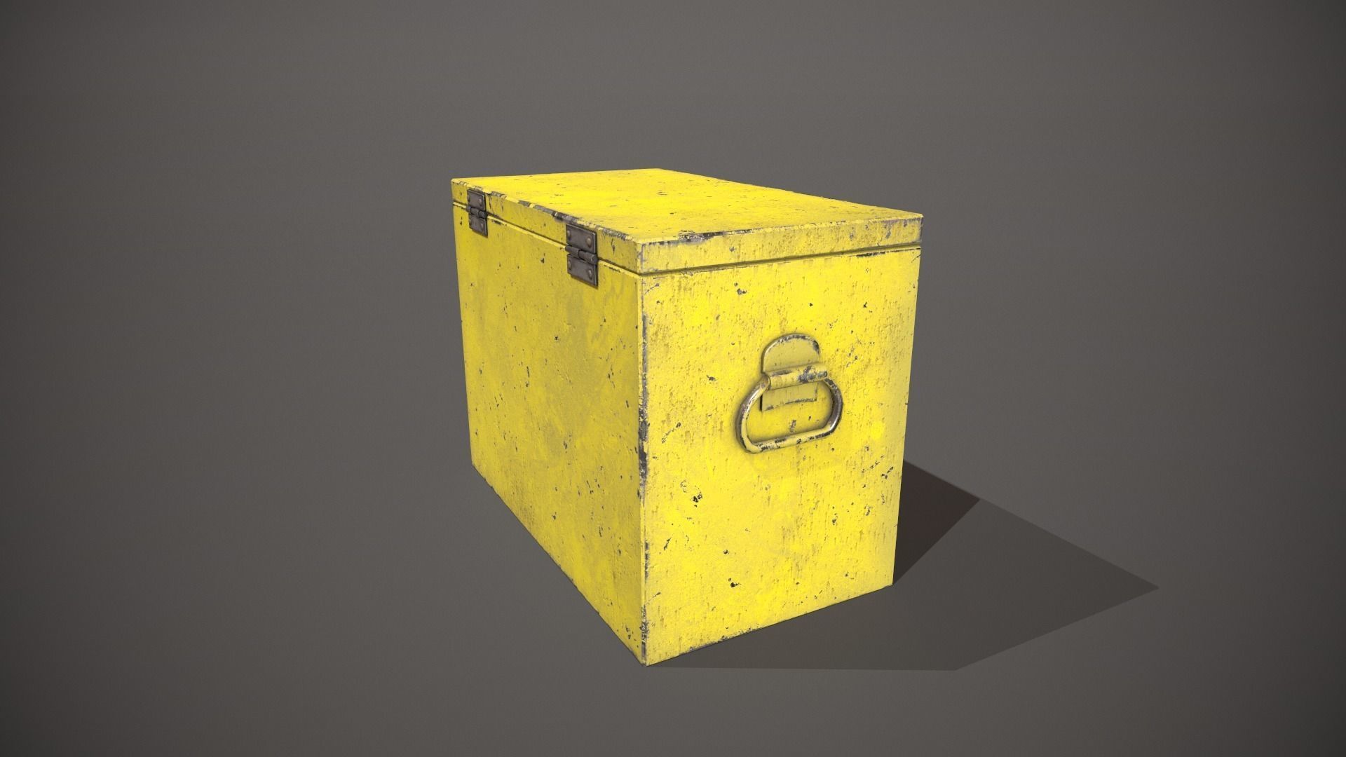 Yellow Tool Chest Low-poly 3D model_3
