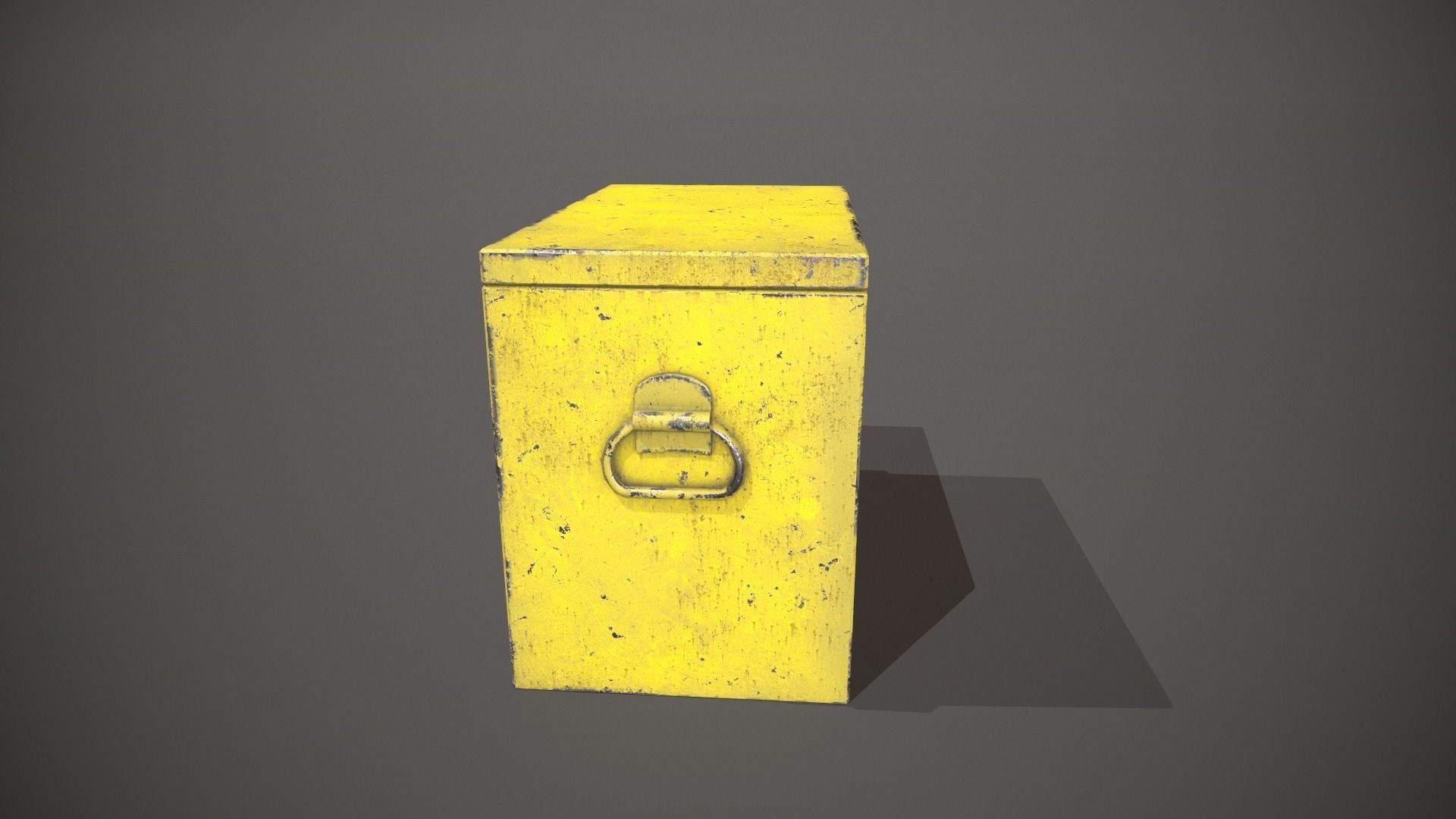 Yellow Tool Chest Low-poly 3D model_2
