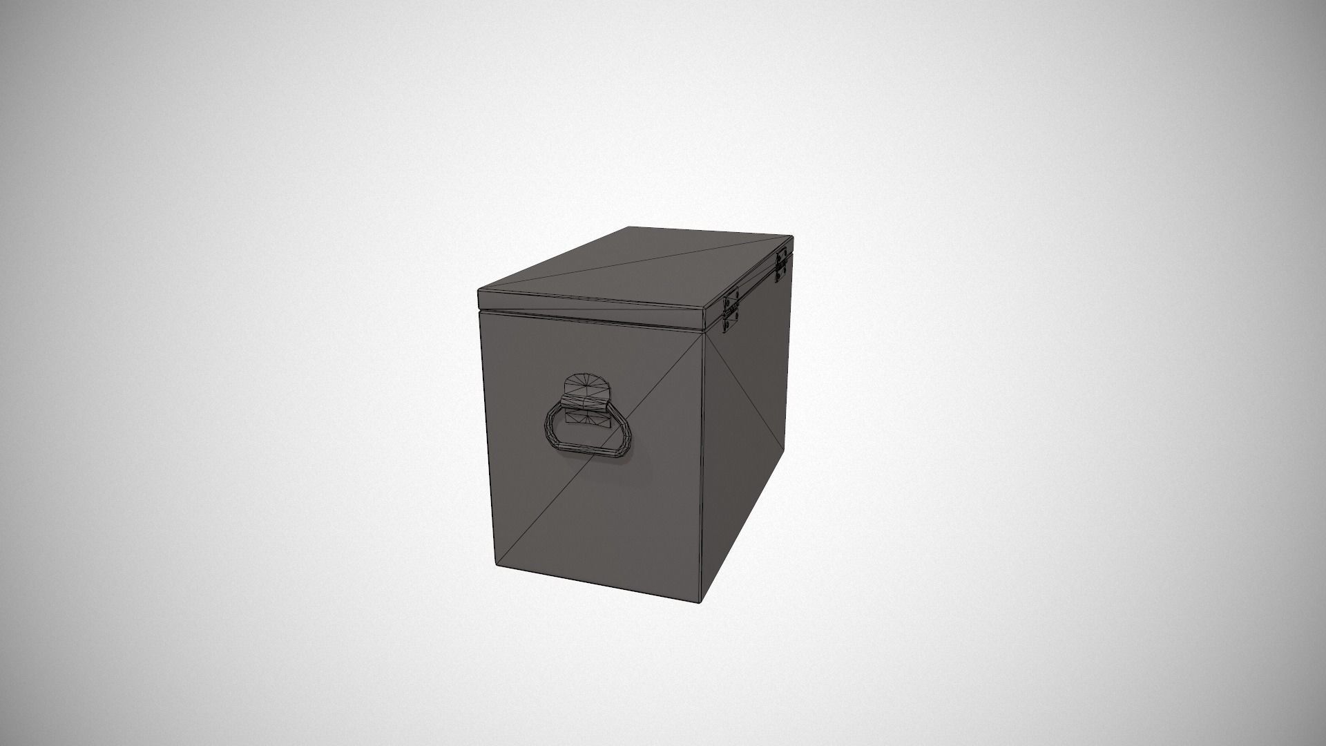 Yellow Tool Chest Low-poly 3D model_20