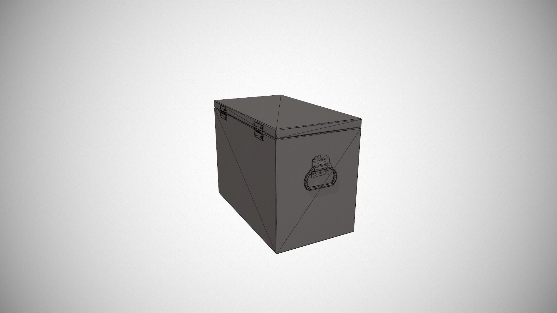 Yellow Tool Chest Low-poly 3D model_16