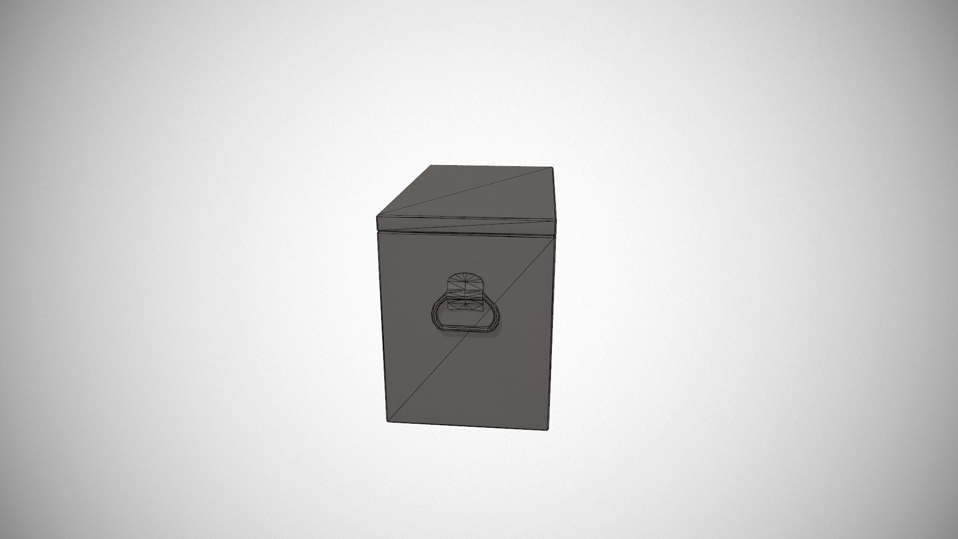 Yellow Tool Chest Low-poly 3D model_15