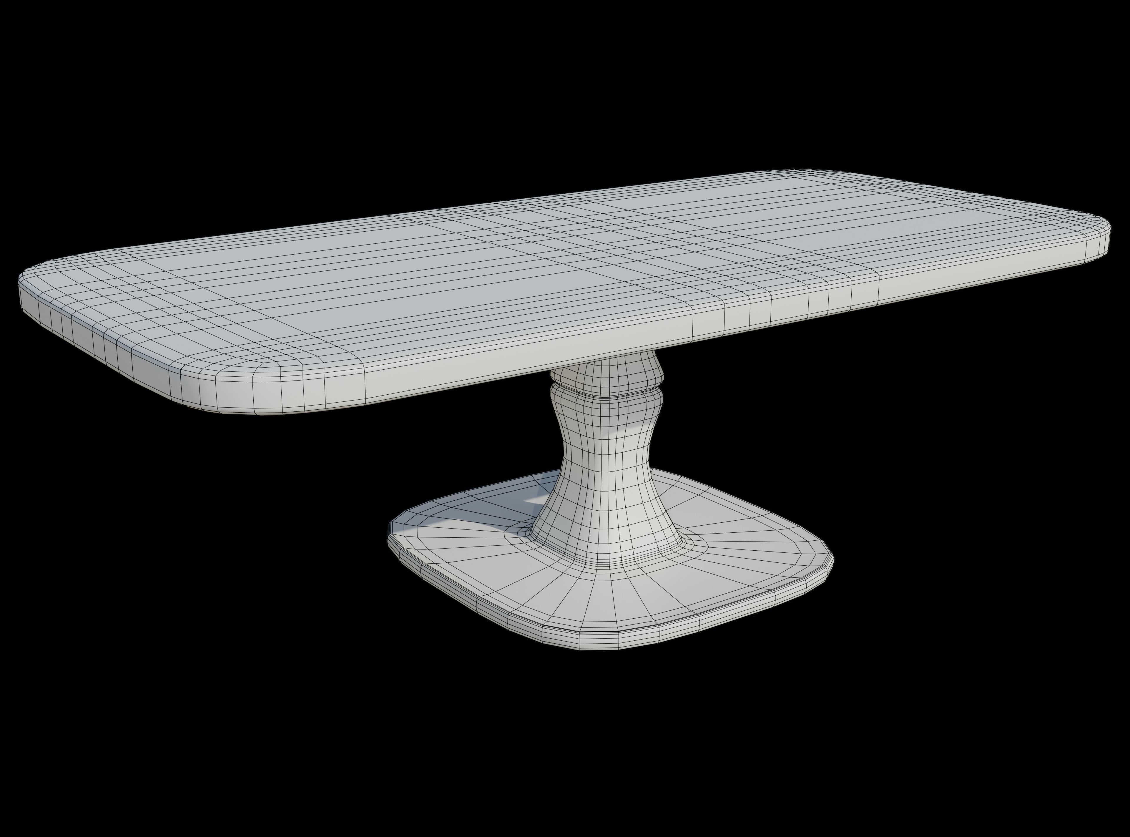 SET Tables with Chairs PBR Low-poly 3D model_8