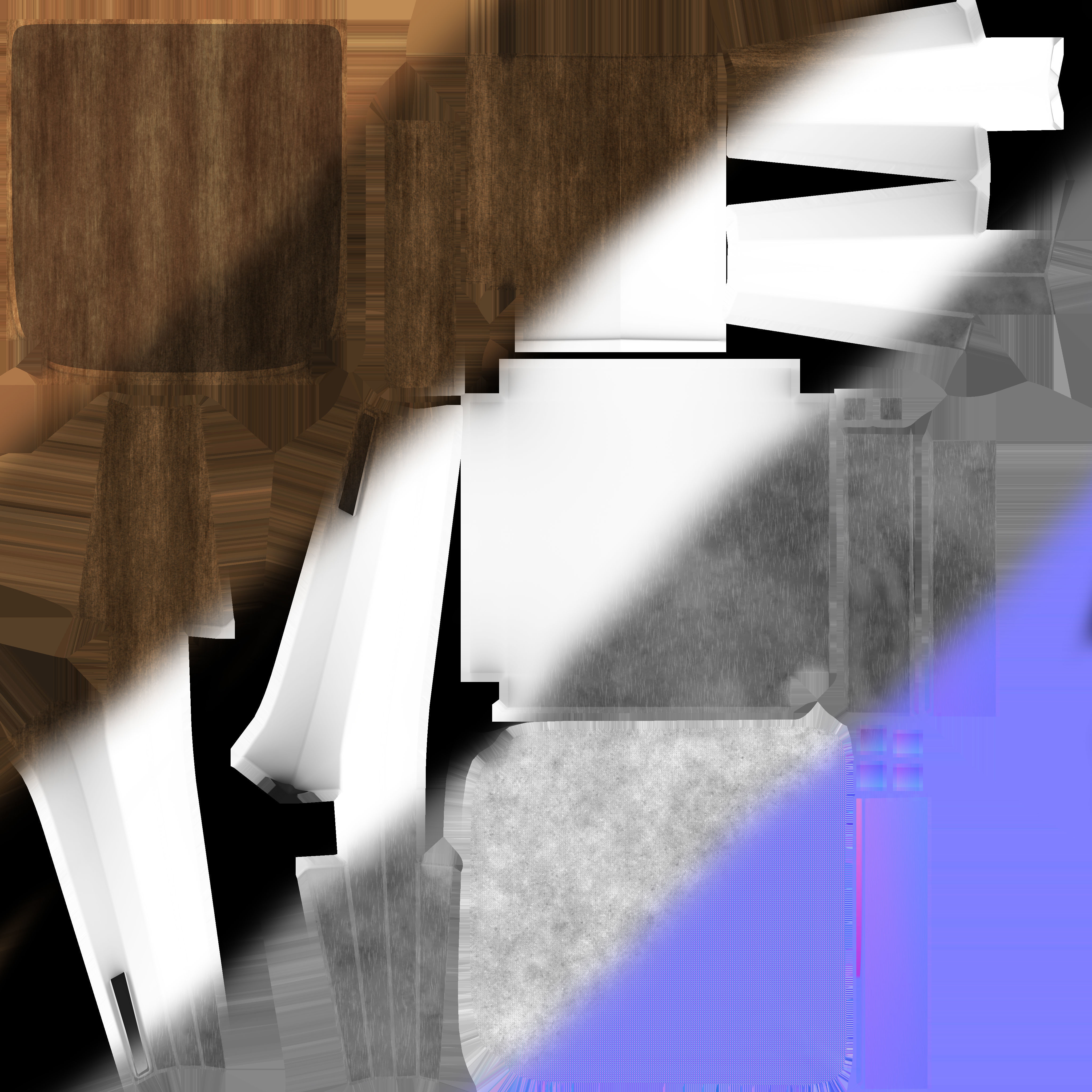 SET Tables with Chairs PBR Low-poly 3D model_9