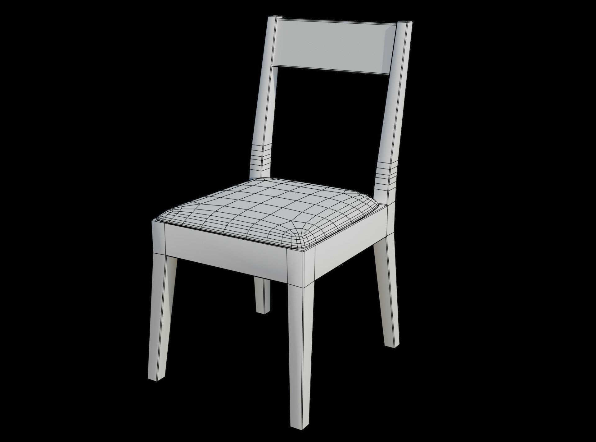 SET Tables with Chairs PBR Low-poly 3D model_7