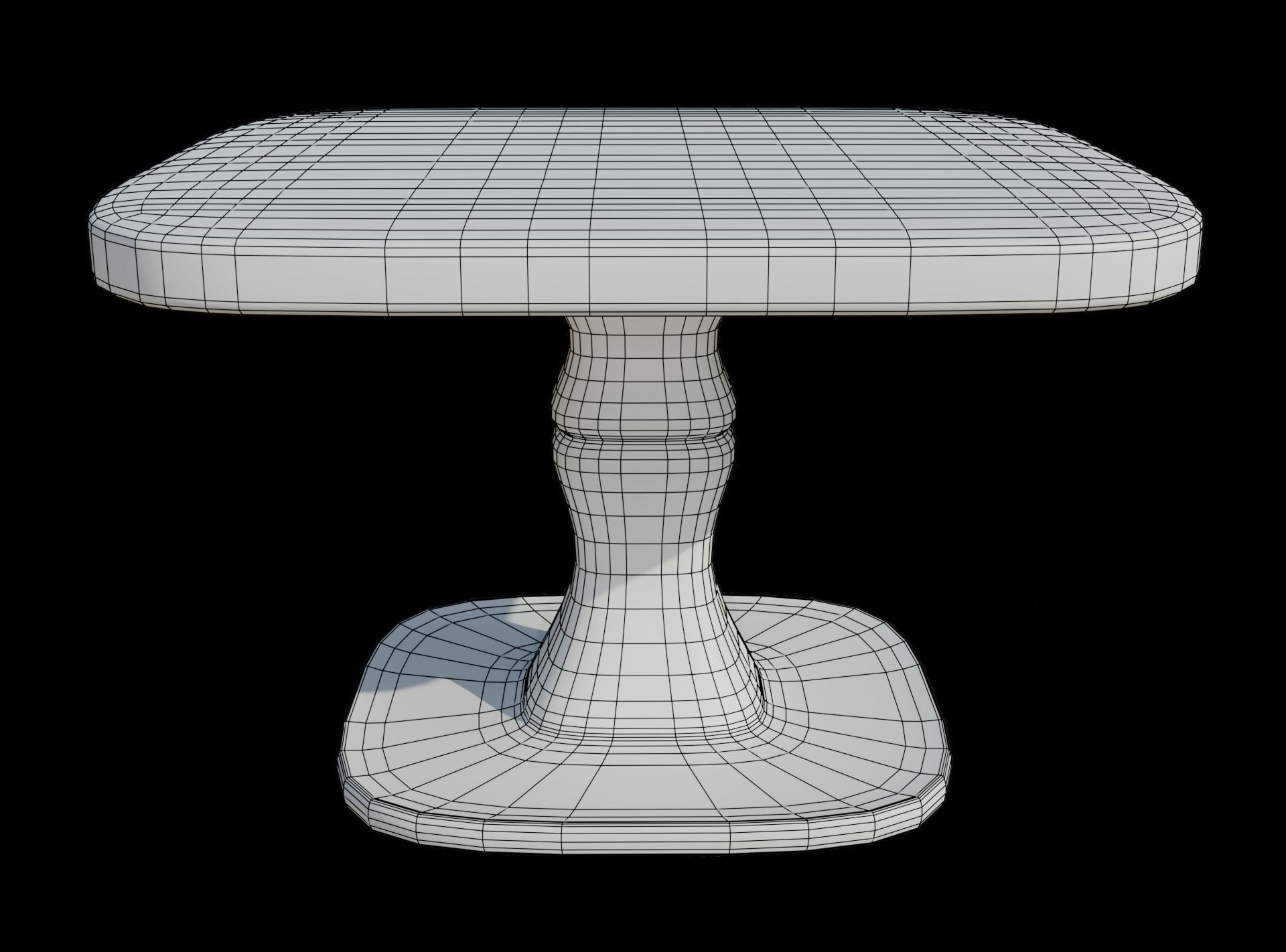 SET Tables with Chairs PBR Low-poly 3D model_6