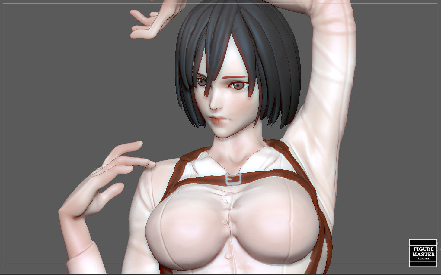 MIKASA ACKERMAN ATTACK ON TITIAN ANIME GIRL CHARACTER 3D print model_9