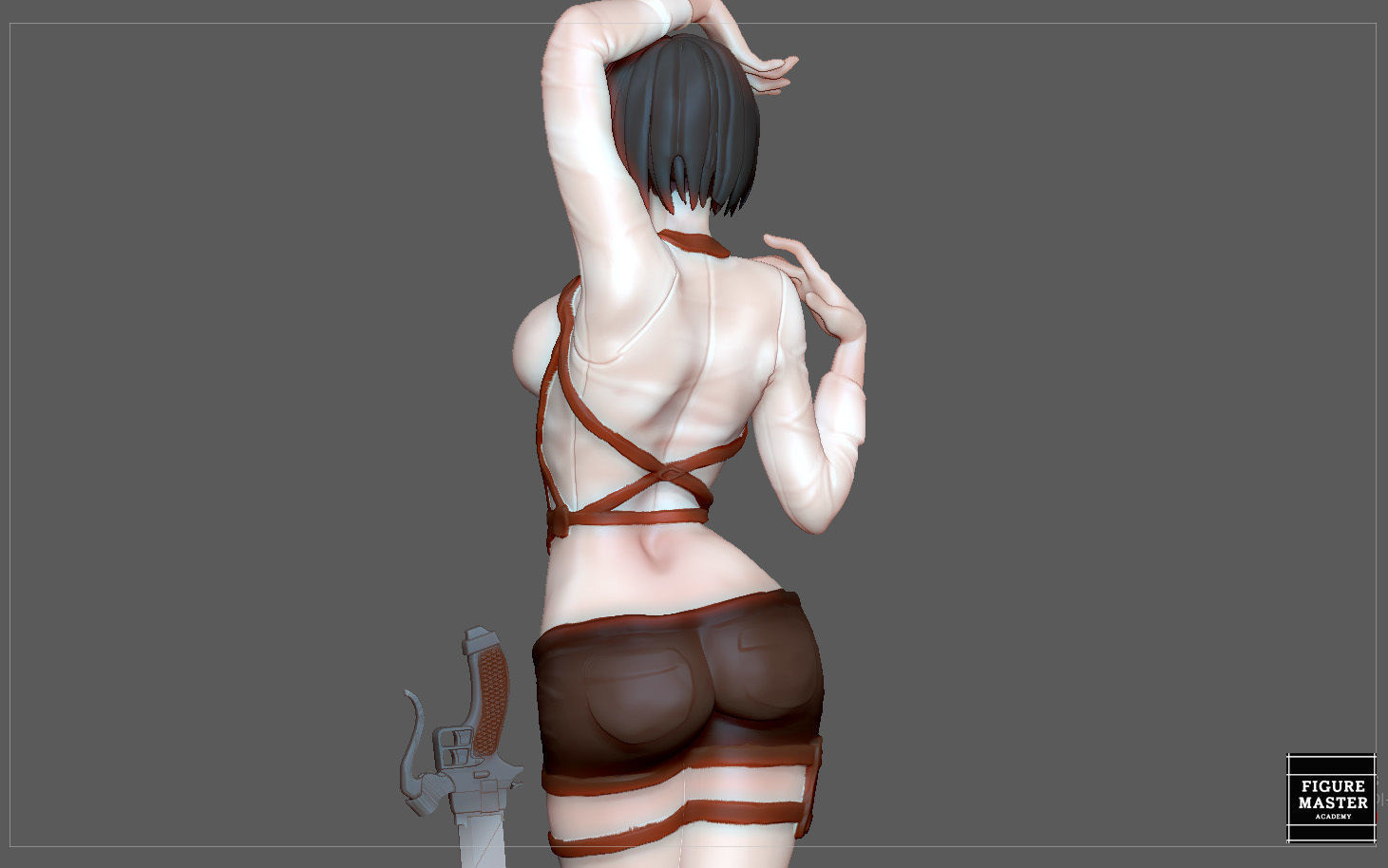 MIKASA ACKERMAN ATTACK ON TITIAN ANIME GIRL CHARACTER 3D print model_7