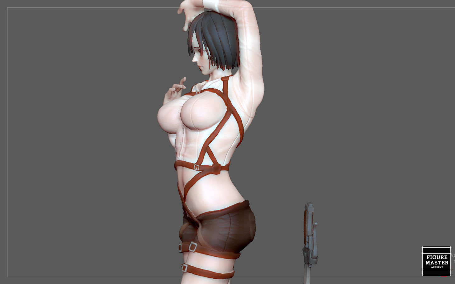 MIKASA ACKERMAN ATTACK ON TITIAN ANIME GIRL CHARACTER 3D print model_8