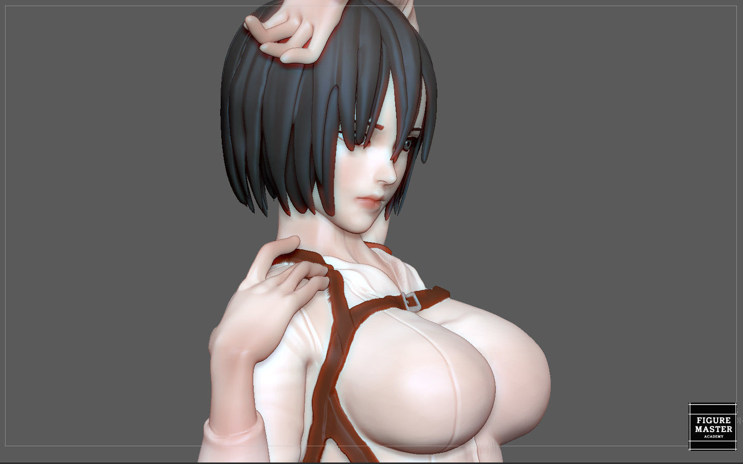 MIKASA ACKERMAN ATTACK ON TITIAN ANIME GIRL CHARACTER 3D print model_10