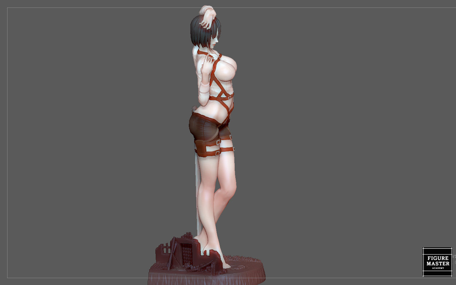 MIKASA ACKERMAN ATTACK ON TITIAN ANIME GIRL CHARACTER 3D print model_17