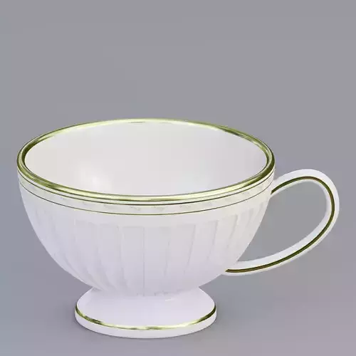 Fluted teacup 3D model