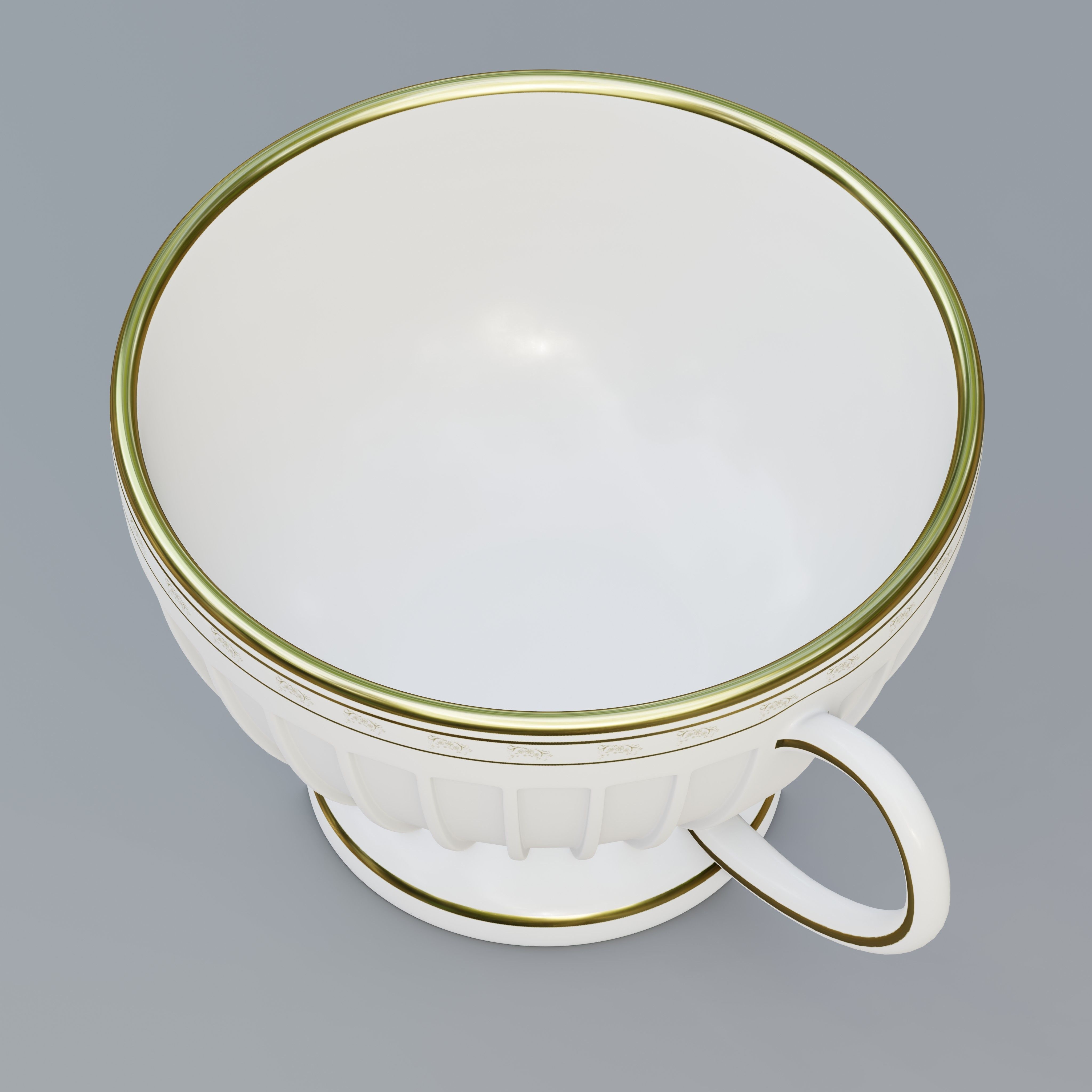 Fluted teacup 3D model_1