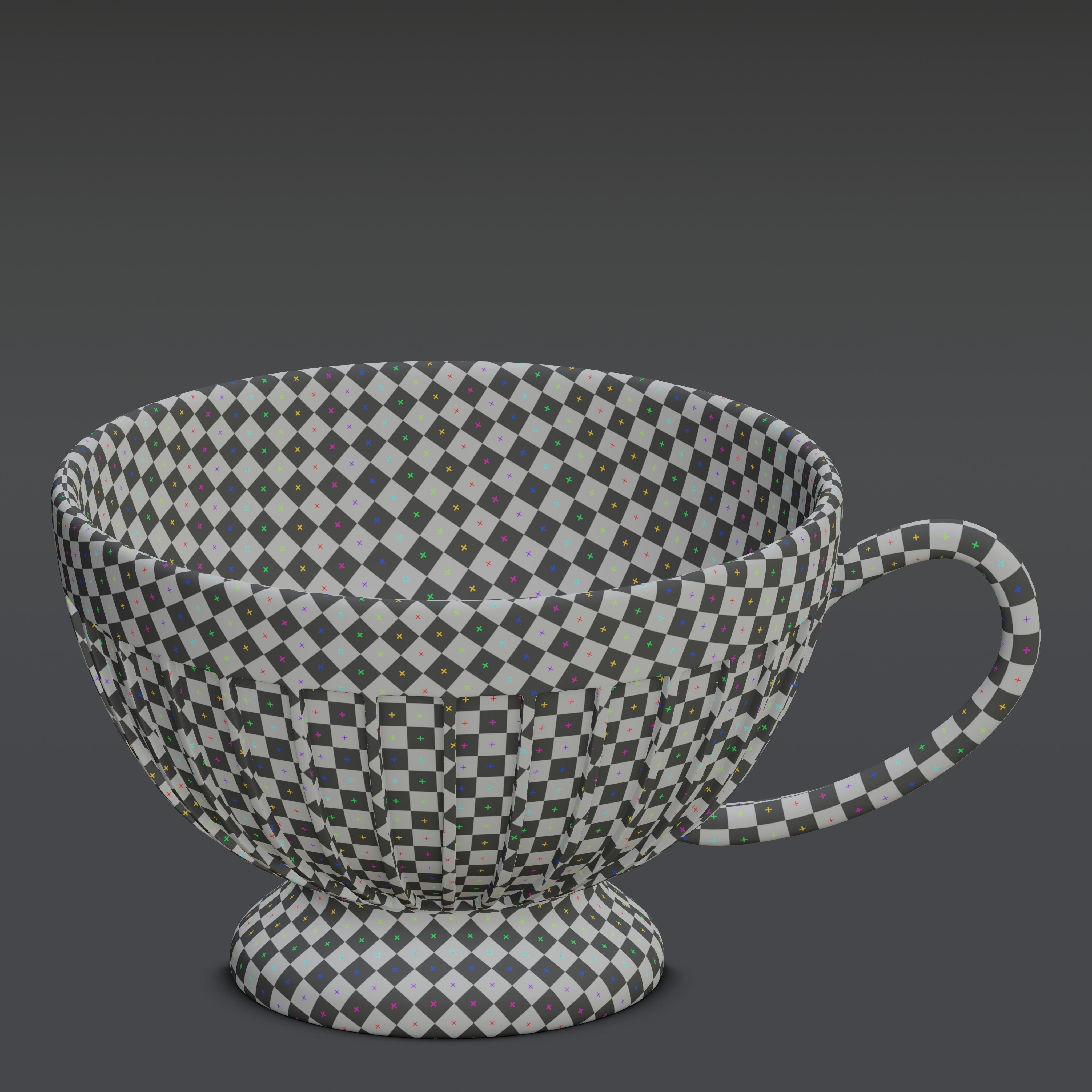 Fluted teacup 3D model_8