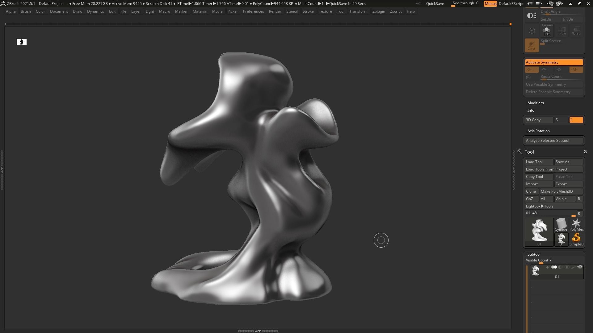 Modern Abstract Decorative sculpture 3d print model 59 3D print model_5