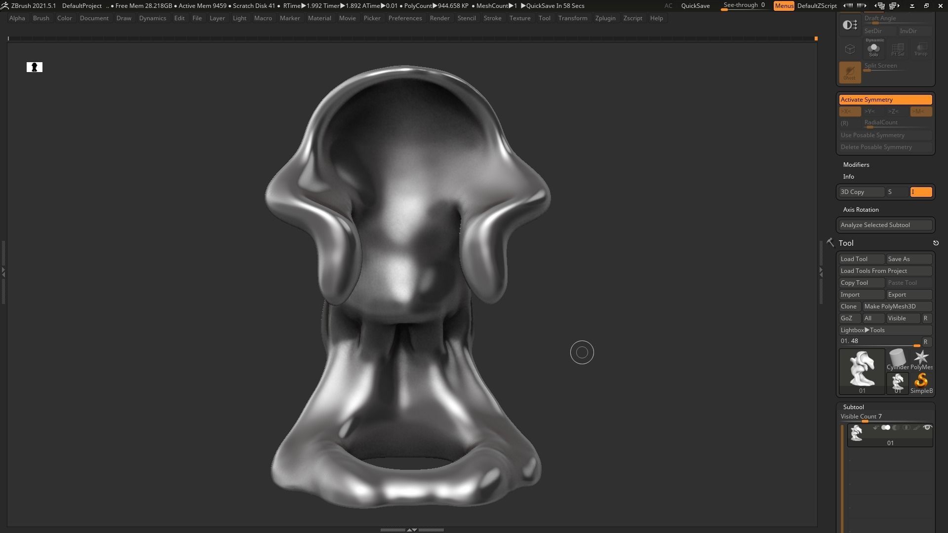 Modern Abstract Decorative sculpture 3d print model 59 3D print model_11