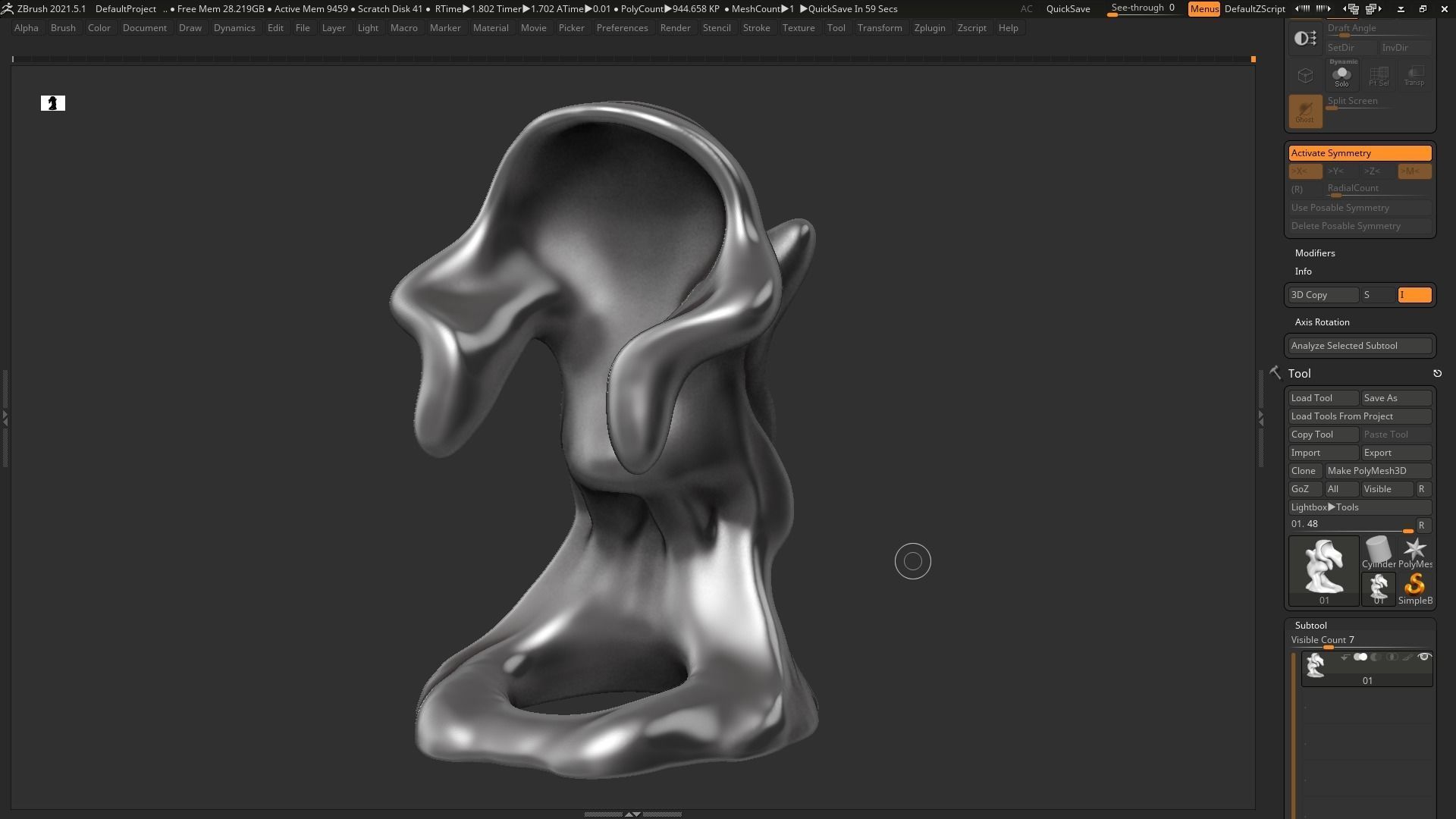 Modern Abstract Decorative sculpture 3d print model 59 3D print model_8