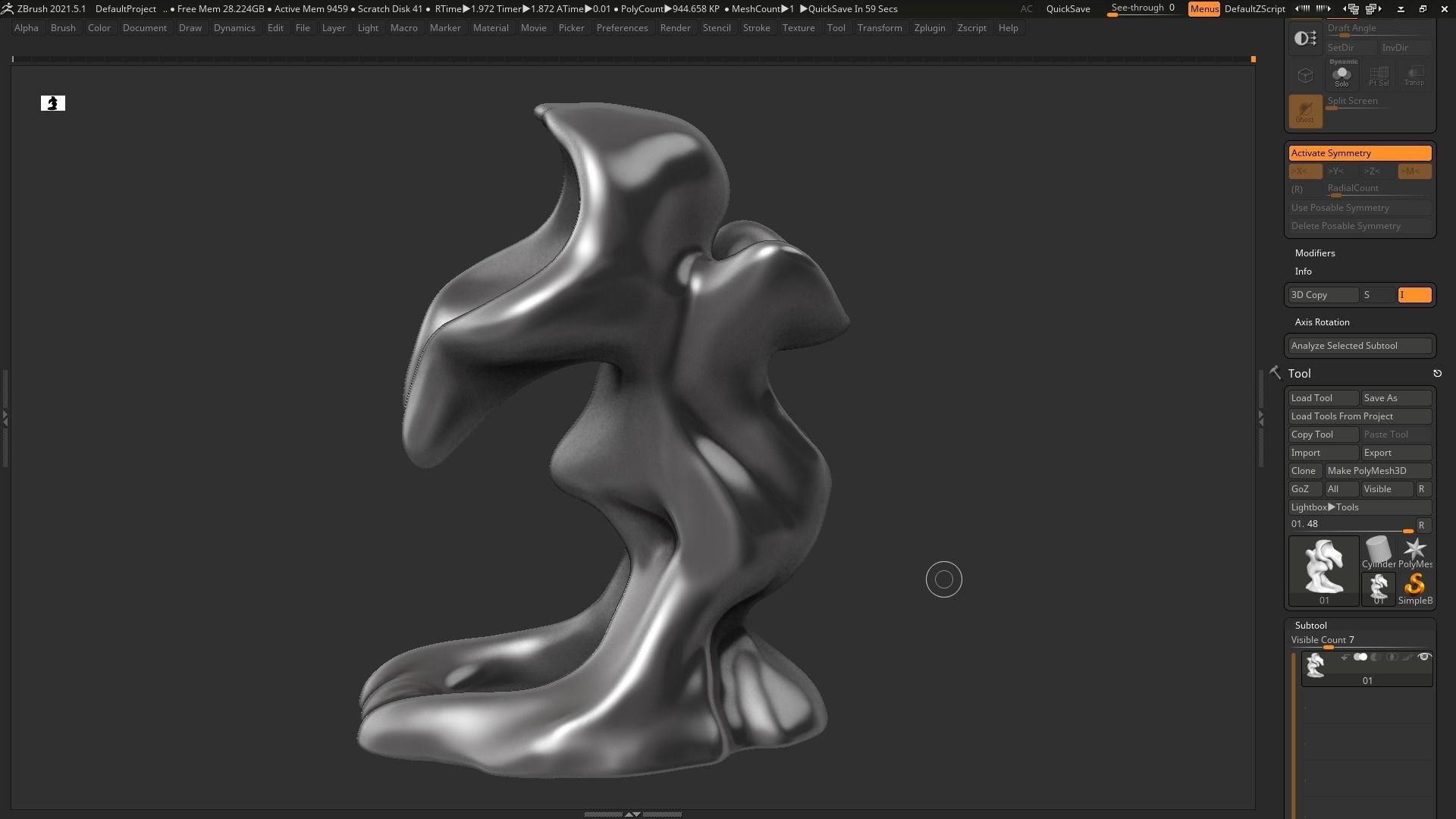 Modern Abstract Decorative sculpture 3d print model 59 3D print model_12