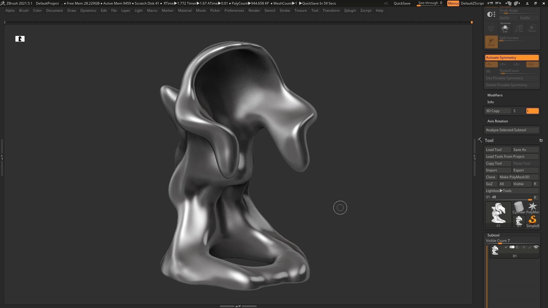 Modern Abstract Decorative sculpture 3d print model 59 3D print model_14