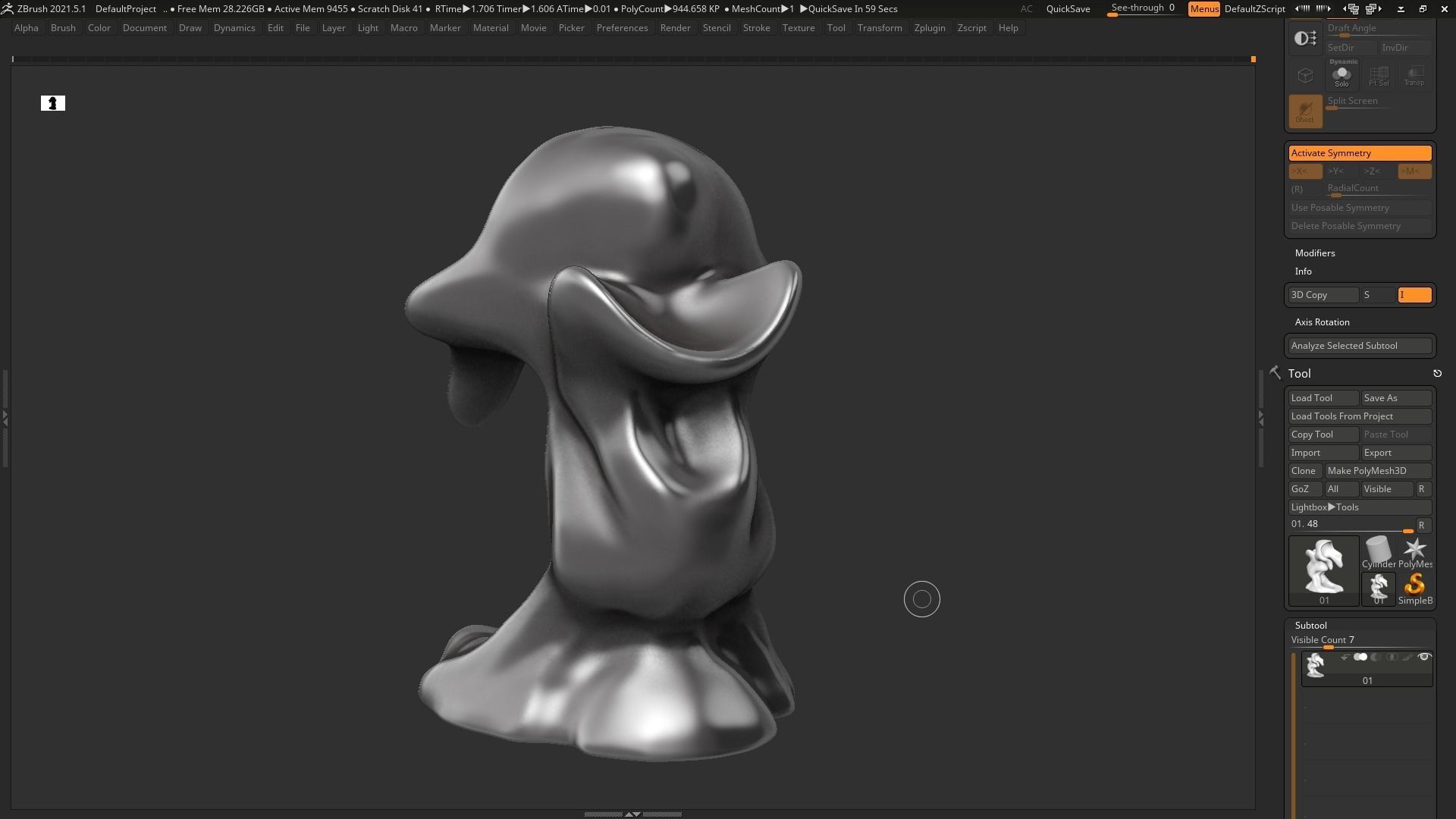 Modern Abstract Decorative sculpture 3d print model 59 3D print model_10