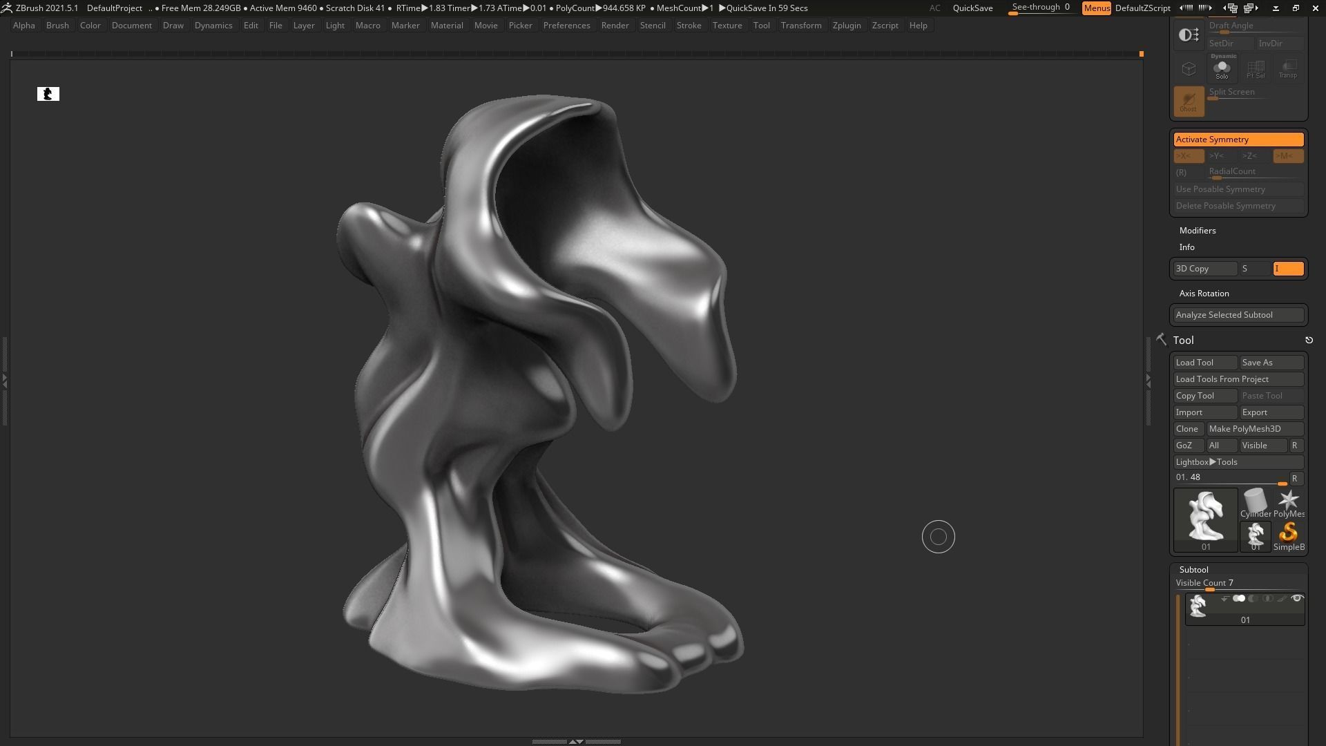 Modern Abstract Decorative sculpture 3d print model 59 3D print model_13