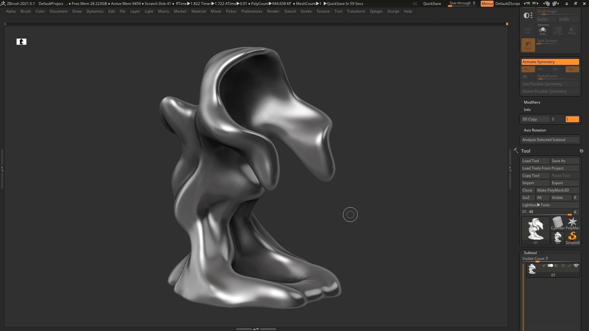 Modern Abstract Decorative sculpture 3d print model 59 3D print model_3